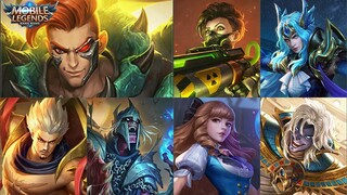 7 SKIN BARU - CLAUDE MECHA DRAGON, LANCELOT PISCES, HANZO UNDEAD KING, KIMMY BIO FRONTIER