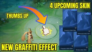 New Graffiti Effect "Thumbs Up" New Skin Paint Effect | 4 Upcoming Skins Revealed | MLBB