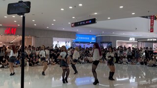 May Day Shantou Flash Mob Performance NO.9 - T-ara, with a passionate girl next to them cheering sol