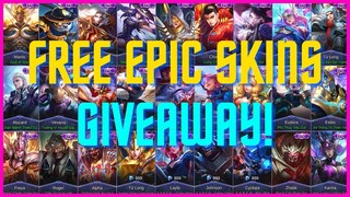 FREE EPIC SKIN GIVEAWAY | FREE EPIC SKIN MOBILE LEGENDS 2021