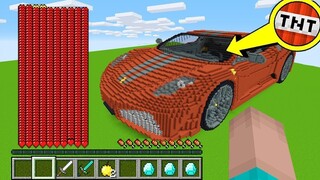 CÓ THỂ SỐNG SÓT VỚI 1000 MÁU KHI CHO NỔ CHIẾC XE Ô TÔ TNT KHỔNG LỒ TRONG MINECRAFT KHÔNG ?😱