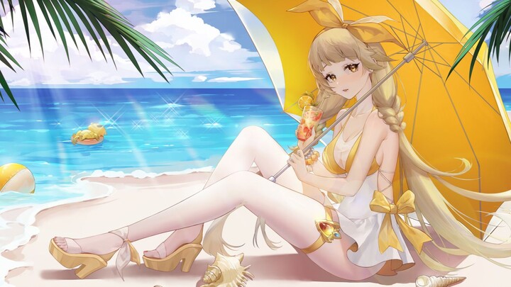 【Castle Dragon Princess Live Wallpaper】Go to the beach this summer
