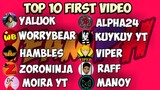 TOP 10 FIRST ROS VIDEO OF YOUTUBER IN TEAMPH! ( ROS TAGALOG )