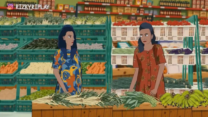 Persaingan Pedagang Sayur 1 - Yuk Jum Ngamuk ada saingan | Kartun Animasi Drama