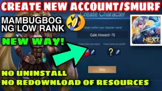 Paano Gumawa Ng New Account/Smurf Account sa Mobile Legends | No Uninstall | Easy Way