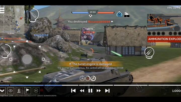 some idiot player block the rear of my tank while I'm taking cover for repairs #warthundermobile