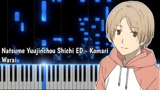 Natsume Yuujinchou Shichi ED - Komari Warai (Piano Cover)