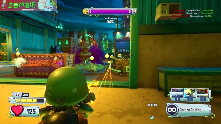 ZOMBIE ĐẦU TIÊN DÙNG SÚNG 6 NÒNG SẤY HẾT CÁC CÂY PLANT KHỔNG LỒ P15