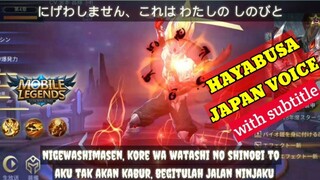 Hayabusa Old Japanese Voiceline Mobile legends