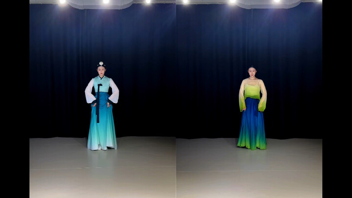 Korean and classical dance versions of "Green Mountains and Distant Blue Skies"