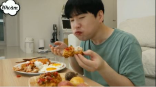 Cơm cà ri và gà tắm ớt phần 4 #mukbang