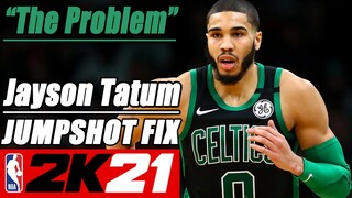 Jayson Tatum Jumpshot Fix NBA2K21 Side-by-Side Comparison Including Step-back and Fade Away