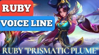 RUBY "PRISMATIC PLUME" VOICE LINE -MOBILE LEGENDS