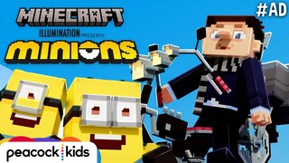 Minions Mayhem in Minecraft! Young Gru vs. the Vicious Six | MINECRAFT MINIONS #AD
