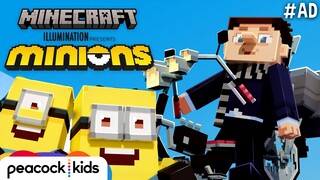 Minions Mayhem in Minecraft! Young Gru vs. the Vicious Six | MINECRAFT MINIONS #AD