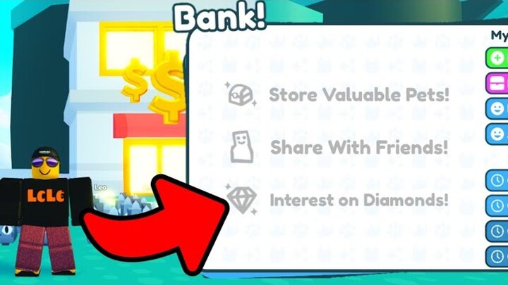 BANK GEMS & EARN INTEREST in Pet Simulator X