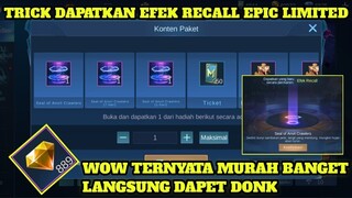 TRICK DAPATKAN EFEK RECALL EPIC LIMITED SEAL OF ANVIL CRAWLERS MOBILE LEGENDS