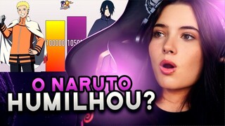 (NÃO OTAKU) REAGINDO ao NARUTO VS SASUKE (Quem é o mais forte?)  NÍVEIS DE PODER ‹ Mizuki ›