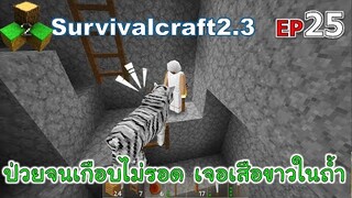 ป่วยจนเกือบไม่รอด เจอเสือขาวในถ้ำ Survivalcraft 2.3 ep.25 [พี่อู๊ด JUB TV]