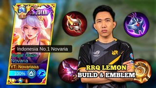 NOVARIA NEW SKIN STARLIGHT RRQ LEMON BUILD & EMBLEM 2024 IS BACK!! | TOP 1 NOVARIA BUILD & EMBLEM!