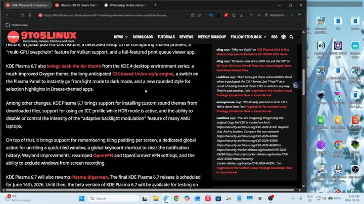 KDE Plasma 6.7 Desktop Environment