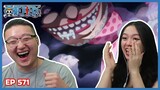 LUFFY CHALLENGES BIG MAM!!!! 😱 HOLY F****!! | One Piece Episode 571 Couples Reaction & Discussion