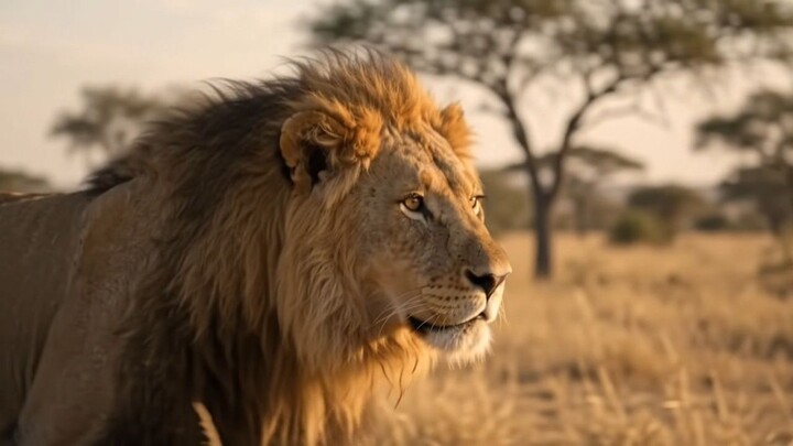 Sunset Walk with the King of the Jungle 🦁🌅