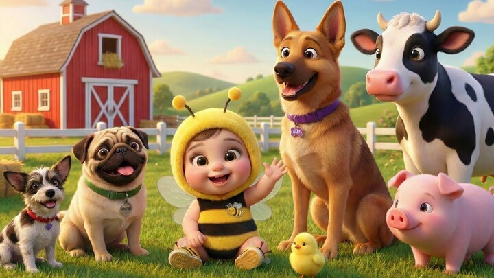 Sonidos de animales en la granja | Canciones infantiles | Abejita Zum Zum