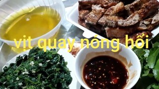 Ẩm thực Biển làm.vịt quay.rau bầu xào tỏi.bữa ăn gia đình đơn giản mà ngon
