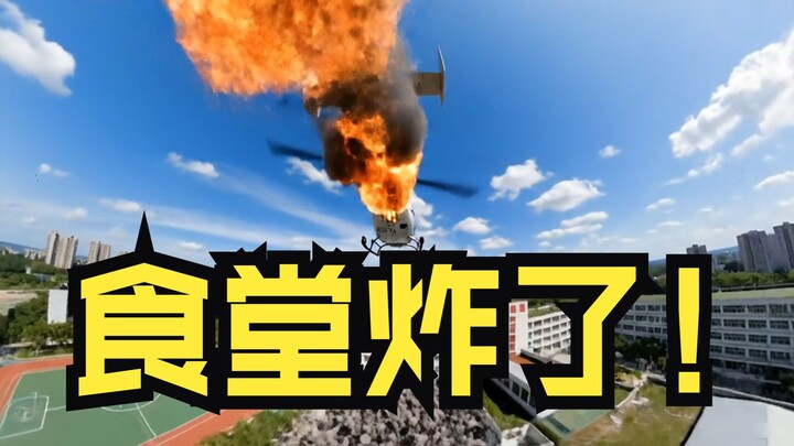 เลิกเรียนแล้วขับเฮลิคอปเตอร์ไปแย่งข้าว! บังเอิญระเบิดโรงอาหารซะงั้น!