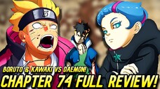 BORUTO AT KAWAKI BRUTAL NA TINALO AT KINAWAWA NI DAEMON😱! - Boruto Manga Chapter 74 Full Review!