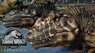 2 The Isle Giganotosaurus & 2 T-Rex Breakout & Fight - Jurassic World Evolution Mods (4K 60FPS)