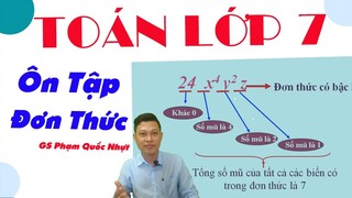 Toán Lớp 7 ||  Ôn Tập Đơn Thức