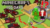 I Survived 100 Days Of CHARLY and Attack On in Minecraft Challenge Maizen Speedrunner VS Hunter