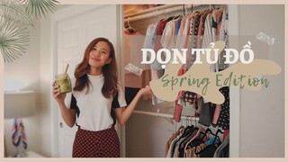 1 TIẾNG DỌN TỦ QUẦN ÁO TRONG MÙA DỊCH? Dọn Dẹp Tủ Đồ Cho Mùa Xuân *Spring cleaning my closet*