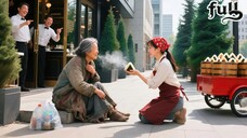 Everyone Shame Starving Begger,Only Poor Girl Gave Her A Rice Ball!Now She's Spoiled By Her CEO Son!