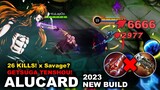 SAVAGE! 26 KILLS! You Must Try This New ALUCARD BUILD 2022 | ALUCARD BEST BUILD 2023 | MLBB