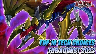 Top 10 Yu-Gi-Oh! Tech Choices For August 2022