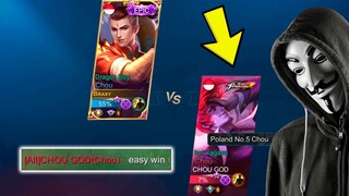 TOP GLOBAL CHOU VS FAKE GPS SUPREME CHOU (he destroy me) - MLBB