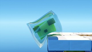 Slime Landing [Minecraft Animation][Software Simulation] 60fps