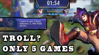 The Earliest Maniac In Mythic Rank? | Mobile Legends