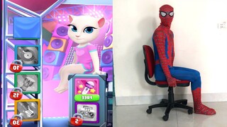 Người Nhện Xí Muội Bắt Chước Mèo Angela2 🐱❤️ Nhảy Dancing