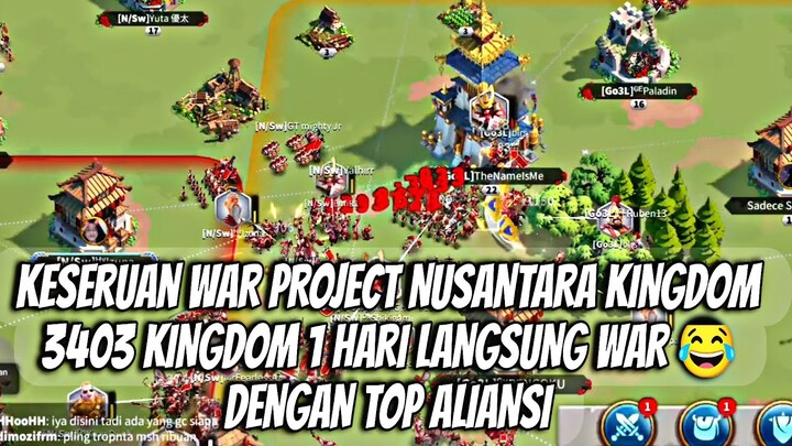 GG kingdom umur 1 HARI udah panas!! kingdom 3403 project nusantara vs internasional#riseofkingdom