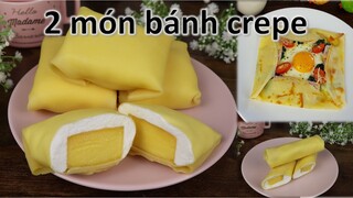Bánh crepe nhân xoài kiểu Hồng Kông | Cách đánh bông bột whipping cream | Bánh crepe mặn kiểu Pháp