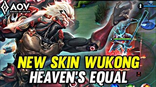 AOV : NEW SKIN WUKONG HEAVEN'S EQUAL GAMEPLAY - ARENA OF VALOR LIÊNQUÂNMOBILE ROV