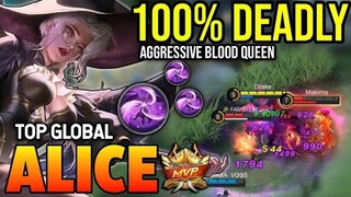 ALICE BEST BUILD 2023 | TOP GLOBAL ALICE GAMEPLAY | MOBILE LEGENDS ✓