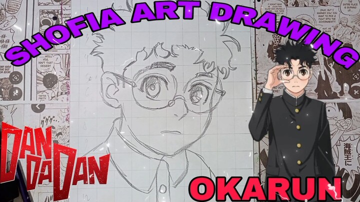 drawing okarun dari anime dan da dan