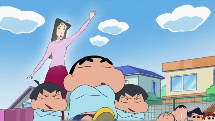 The twins fall in love with Mr. Matsusaka at the same time. Shin-chan hosts a compe*on and whoeve