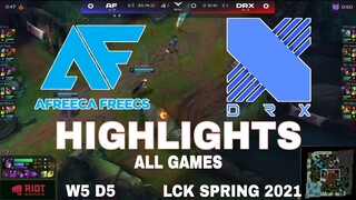 Highlight AF vs DRX (All Game) LCK Mùa Xuân 2021 | LCK Spring 2021 | Afreeca Freecs vs Dragon X