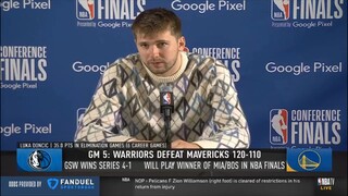 "We got to learn how to be that." - Luka Doncic on facing a championship team like the Warriors